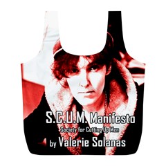 Valerie Solanas Full Print Recycle Bags (l)  by Valentinaart