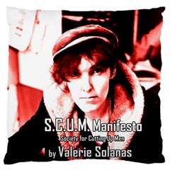 Valerie Solanas Standard Flano Cushion Case (two Sides) by Valentinaart