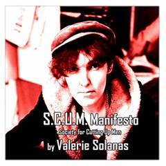 Valerie Solanas Large Satin Scarf (square) by Valentinaart