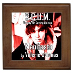 Valerie Solanas Framed Tiles by Valentinaart