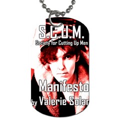 Valerie Solanas Dog Tag (two Sides) by Valentinaart