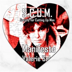 Valerie Solanas Jigsaw Puzzle (heart) by Valentinaart