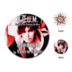 Valerie Solanas Playing Cards (round)  by Valentinaart