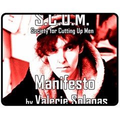 Valerie Solanas Fleece Blanket (medium)  by Valentinaart