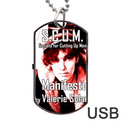 Valerie Solanas Dog Tag Usb Flash (one Side) by Valentinaart