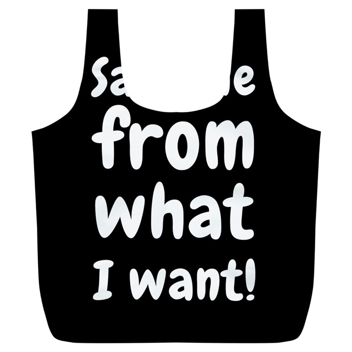 Save me from what I want Full Print Recycle Bags (L) 