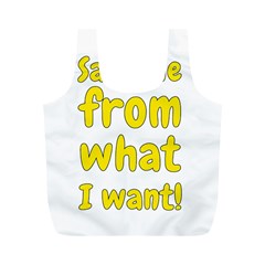 Save Me From What I Want Full Print Recycle Bags (m)  by Valentinaart