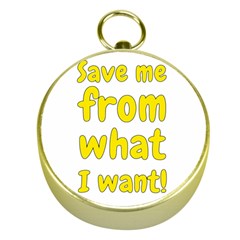 Save Me From What I Want Gold Compasses by Valentinaart