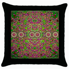 Love The Wood Garden Of Apples Throw Pillow Case (black) by pepitasart