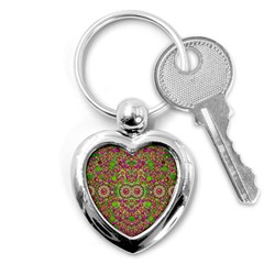 Love The Wood Garden Of Apples Key Chains (heart)  by pepitasart