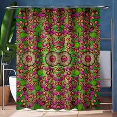 Love The Wood Garden Of Apples Shower Curtain 60  X 72  (medium)  by pepitasart