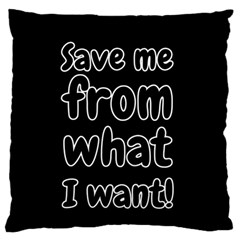 Save Me From What I Want Large Flano Cushion Case (two Sides) by Valentinaart