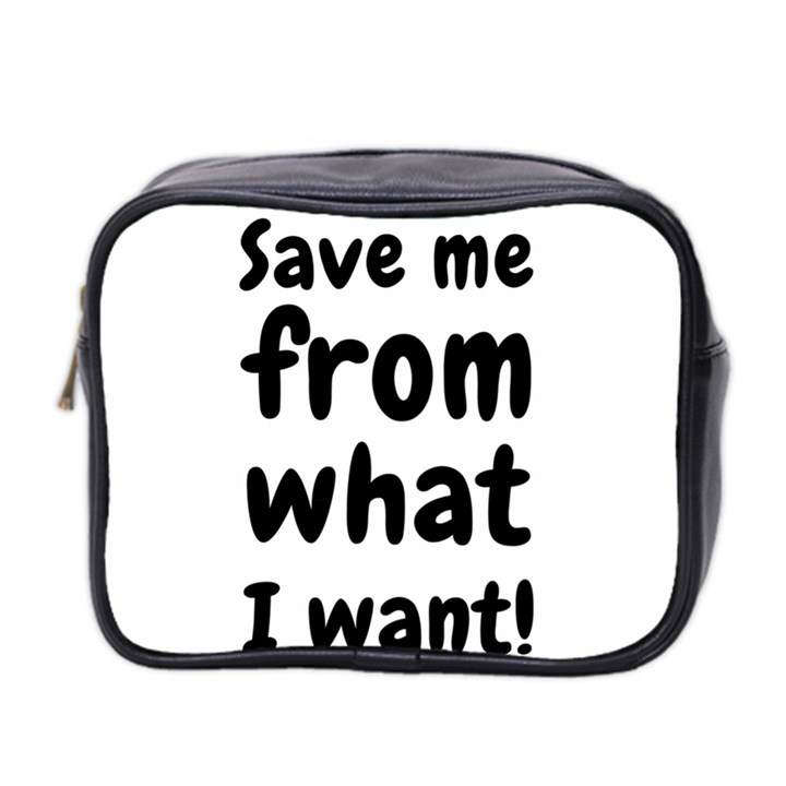 Save me from what I want Mini Toiletries Bag 2-Side