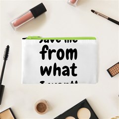 Save Me From What I Want Cosmetic Bag (xs) by Valentinaart