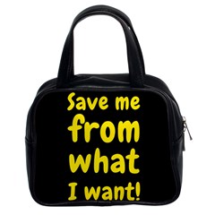 Save Me From What I Want Classic Handbags (2 Sides) by Valentinaart