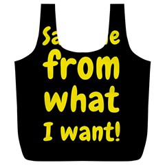 Save Me From What I Want Full Print Recycle Bags (l)  by Valentinaart