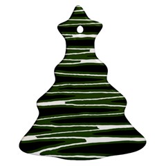 Sketched Wavy Stripes Pattern Christmas Tree Ornament (two Sides) by dflcprints