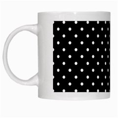 Black Polka Dots White Mugs by jumpercat