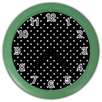 Black Polka Dots Color Wall Clocks Front