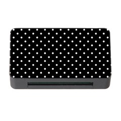 Black Polka Dots Memory Card Reader With Cf by jumpercat