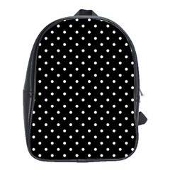 Black Polka Dots School Bag (xl) by jumpercat