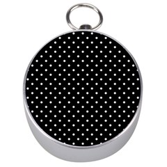 Black Polka Dots Silver Compasses by jumpercat