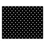 Black Polka Dots Double Sided Flano Blanket (Large)  80 x60  Blanket Front