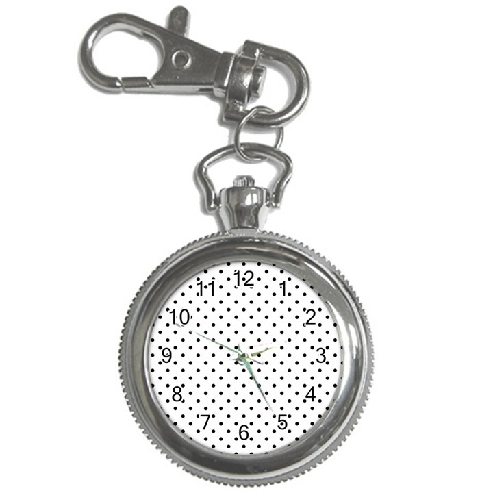 White Polka Dots Key Chain Watches