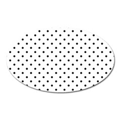 White Polka Dots Oval Magnet by jumpercat