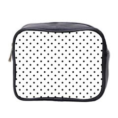 White Polka Dots Mini Toiletries Bag 2-side by jumpercat