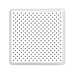 White Polka Dots Memory Card Reader (square)  by jumpercat