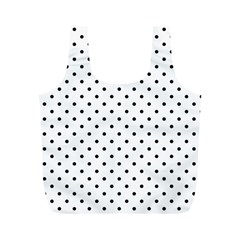 White Polka Dots Full Print Recycle Bags (m)  by jumpercat