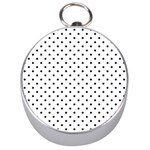 White Polka Dots Silver Compasses Front