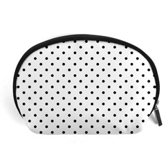 White Polka Dots Accessory Pouches (large)  by jumpercat