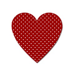 Red Polka Dots Heart Magnet by jumpercat