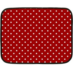 Red Polka Dots Double Sided Fleece Blanket (mini)  by jumpercat