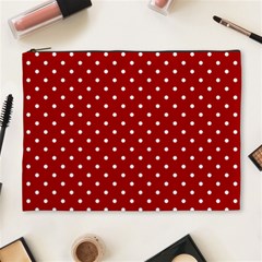 Red Polka Dots Cosmetic Bag (xl) by jumpercat