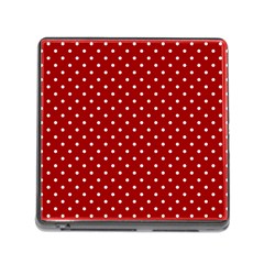 Red Polka Dots Memory Card Reader (square) by jumpercat