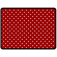 Red Polka Dots Fleece Blanket (large)  by jumpercat