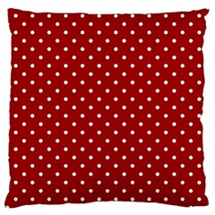 Red Polka Dots Large Cushion Case (two Sides) by jumpercat