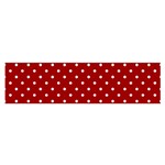 Red Polka Dots Satin Scarf (Oblong) Front