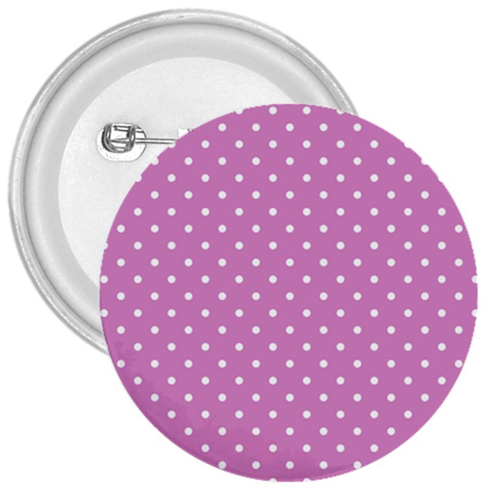 Pink Polka Dots 3  Buttons