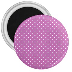 Pink Polka Dots 3  Magnets by jumpercat