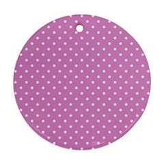 Pink Polka Dots Ornament (round) by jumpercat