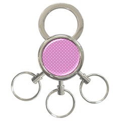 Pink Polka Dots 3-ring Key Chains by jumpercat