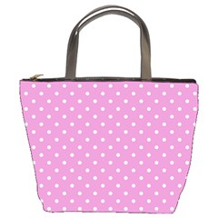 Pink Polka Dots Bucket Bags by jumpercat