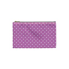 Pink Polka Dots Cosmetic Bag (small)  by jumpercat