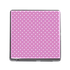 Pink Polka Dots Memory Card Reader (square) by jumpercat