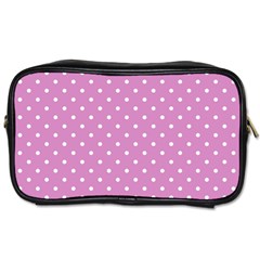 Pink Polka Dots Toiletries Bags by jumpercat