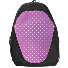 Pink Polka Dots Backpack Bag by jumpercat